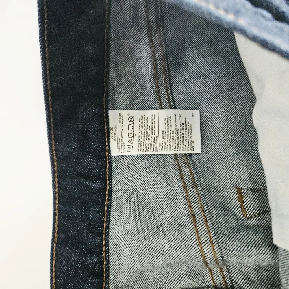 Banana Republic Mens Jeans Blue Dark Wash Denim Straight Leg Slim Fit Size 36x30